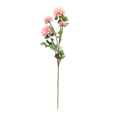 China 4 Style Natural Single Silk Korean Silk Forks Fabric Touch Ball Chrysanthemum Artificial Flower Wedding Colorful Arrangement for sale