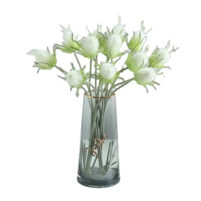 China Home Decoration Vintage Touch Artificial Plants 3 Heads Natural Wholesale Fake Flowers For Wedding for sale