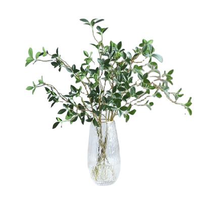 China Hot Sale 73cm Artificial Silk Eucalyptus Branch Stem Leaves Bouquet Natural Plastic Wedding Greenery Foliage Contact Home Decoration for sale