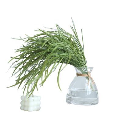 China Factory Direct Selling Plastic 7 Heads Grass Plant Pot Natural Fine Restaurant Decoration Artificial Touch Grass for sale