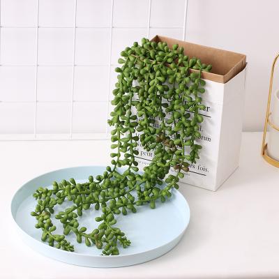 China Decorative Wall Hanging Soft Plastic Ceiling of Natural Rattan Succulents Simulation Touch Tears of Wall Hanging Lover for sale