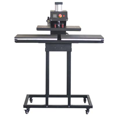 China Easy Operation 16x24 Electric Pneumatic Heat Press Machine Double Open Working Tables Faster for sale