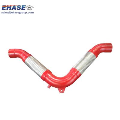 China Offset Direction Movement FM SS Grooved Flexible Metal Pipe With Flange End Connctor For Anti-seismic Tank for sale