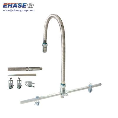 China Connecting Sprinkler Head FM Stainless Steel Automatic Flexible Sprinkler Hose Drops Connections for sale