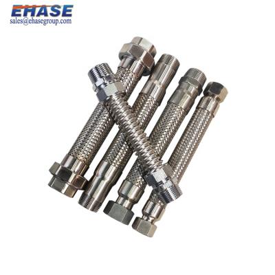 China Connecting Installation To Hose System Corrugated Metallic Flexible Hose With SS Cable Tube Braiding Hose for sale