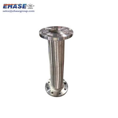 China Strain Joint to Compensate Settlement FM Stainless Steel Hose Metal Bellows Joint Connection Uneven Flexible Braided Hose with Flange for sale