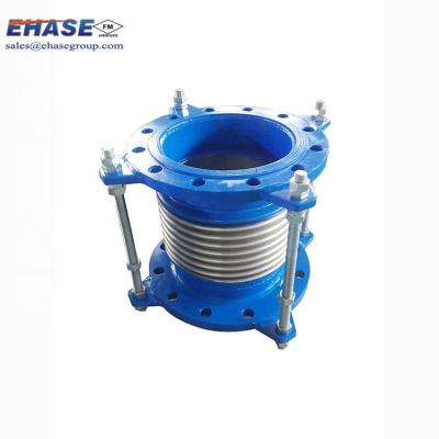 China Stainless Steel Bellows Expansion Joint Compensator Compensate for Expansion and Compression FM with Joint Blue Flange Universal Pipe for sale