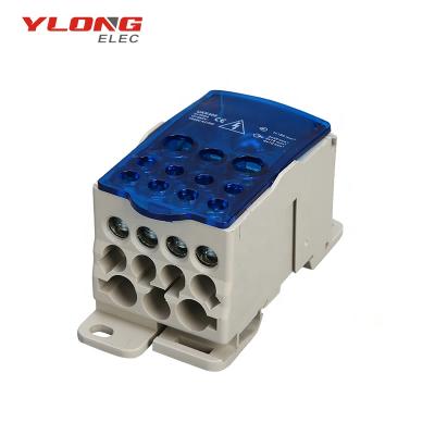 China Electrical Installation YL UKK 400A Power Distribution Screw Terminal Blocks With Plastic Cover for sale