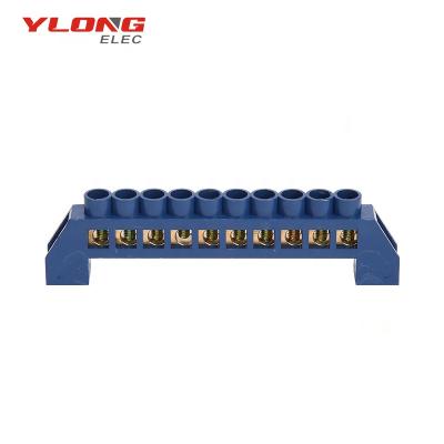 China YL-001 Electrical Whole Plastic Installation Cover Screw Terminal Block 10Ways for sale