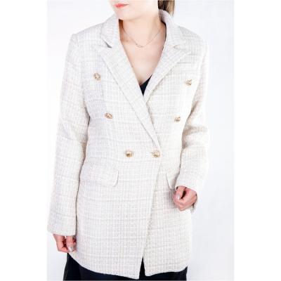 China 2021 New Winter Anti-wrinkle Winter Tweed Button Business Formal Custom Made Blazers For Women Ladies for sale