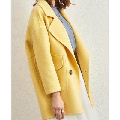 China 2021 High-end Oversized Handmade Doubleface Breathable Cashmere Wool Blend Coat For Women And Ladies for sale