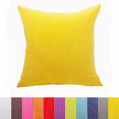 China Decorative PORTABLE Cushion Cover Fabric Corduroy Pillow Cover Tile Shape For Car Home Hotel for sale