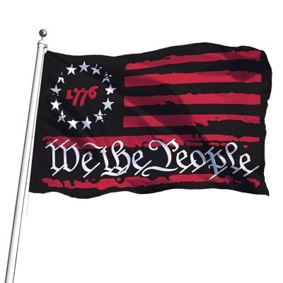 China Healthcare Institutes Design 1776 American Historic Flag 3x5ft Outdoor Decoration Parade Party Double Sided Printed Banner Black Red for sale