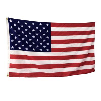 China Hanging Displays High Quality Cheap Advertise Custom Size Polyester  3x5 ft outdoor heavy duty American National Country Flags for sale