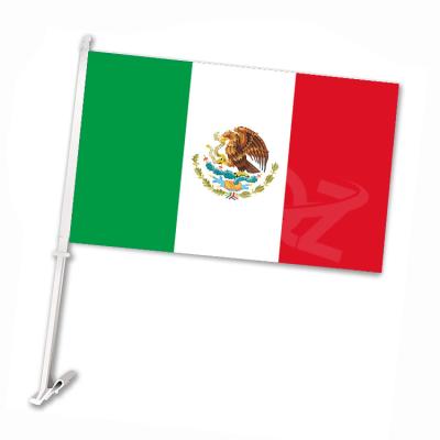 China Hanging Displays croc charms Flying car flag of Mexico, Mexican the national flag car window flags for sale