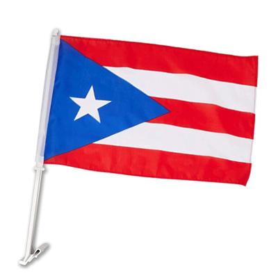 China Outdoor Advertising Display Puerto Rico Custom car window Flag for sale