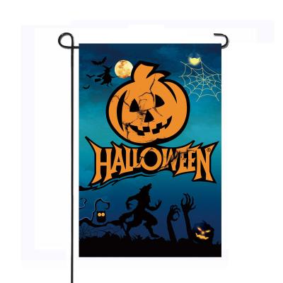 China Hanging Displays 12x18 Factory high quality cheap sublimation double sided polyester Halloween garden flag for sale