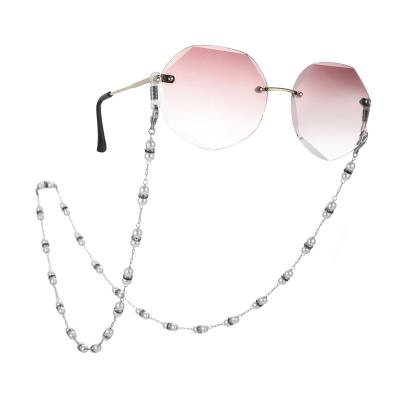 China Hot Fashion Beaded Chain For Sunglasses Women Girls Reading Glass Holder Neck Chains Lanyard Eyeglasses Cord Strap Rope Accessory Gift for sale