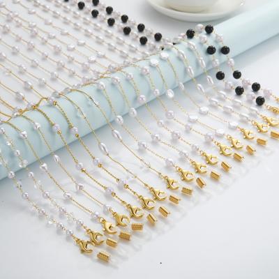 China New Fashion Chic Pearl Beaded Glasses Chain For Women Sunglasses Chains Straps Neck Strap Rope Reading Glasses Tie Holder for sale