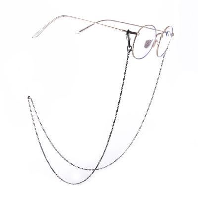 China High Quality Fashion Metal Sunglasses Glass Black Plating Chain Holder For Wholesales for sale