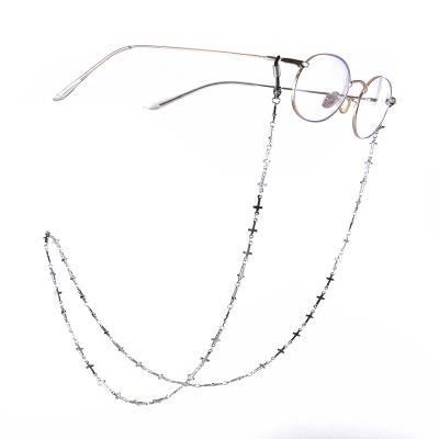 China 2019 Fashion Women Fashion Metal Corss Shaped Sunglasses Chain Long for sale