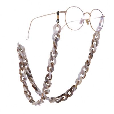 China 2019 fashion simple design eyeglass holder necklace acrylic material sunglasses chain for women jewelry for sale