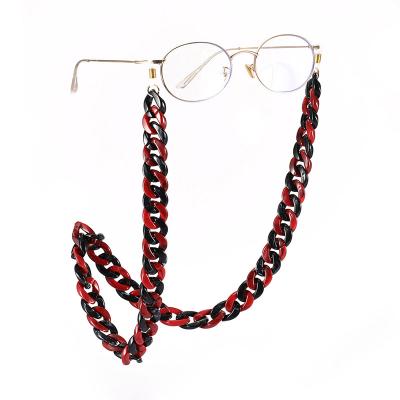 China 2019 Fashionable Acrylic+Alloy Large Flat Acrylic Acetate Chain Necklace Sunglasses Chain Eyewear Chain/Glass Holder Eyeglass for sale