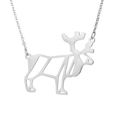 China OEM Cute Animal Elks Link Chain Stainless Steel Customize Jewelry for sale