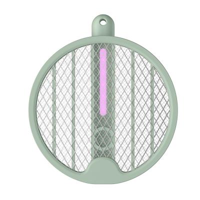 China 2 in1 ABS Rechargeable Electric Fly Swatter Racket Trap Mosquito Killers and Insect Zapper Racket with UV Light for sale