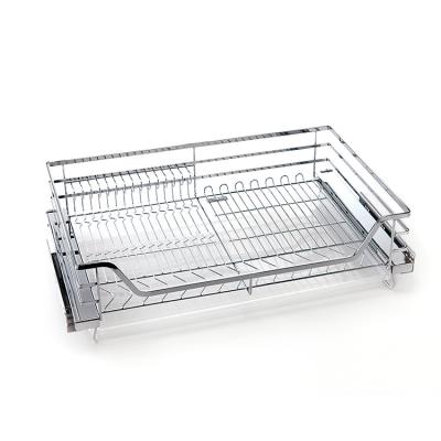 China Multifunctional Modern Design Soft-Closing Modern Kitchen Soft Closing Basket-Soft Steel Pull Out Wire Tray Basket for sale