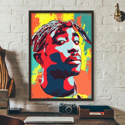 China High Resolution Digital Printing Tupac Poster Street Art Graffiti Canvas Wall Decor Figure Poster Accept Custom Made for sale