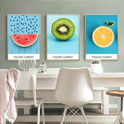 China Personalized Customization Fruit Watermelon Orange Painting Canvas Art Print Modern Wall Art For Sale for sale