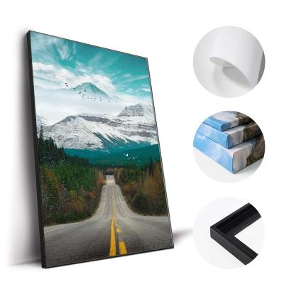 China Waterproof + Eco-friendly Mountain View Road Natural Road Forest Scenery Picture Photo Wall Canvas Prints Wall Art Poster Prints For Sale for sale