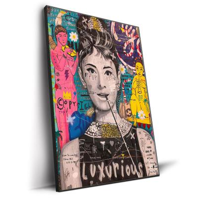 China Waterproof+ECO-Friendly Luxury Fashion Woman Poster Prints Movie Figure And Portrait Graffiti Artwork Banksy Painting Princess Designs To Be Sold Online for sale