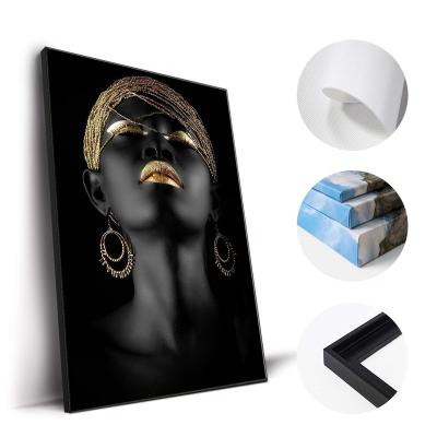 China Waterproof+ECO-Friendly Fashion Art Black African Women Painting on Canvas Posters and Canvas Prints for sale