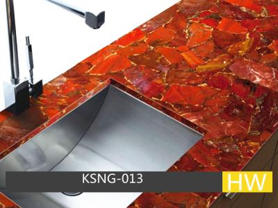 China Jasper Vanitytop rojo en venta