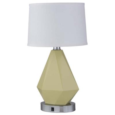 China Unique Crystal Hand Blown Glass Table Lamp Bedside Design Modern Amber Nightstand Lamps for sale