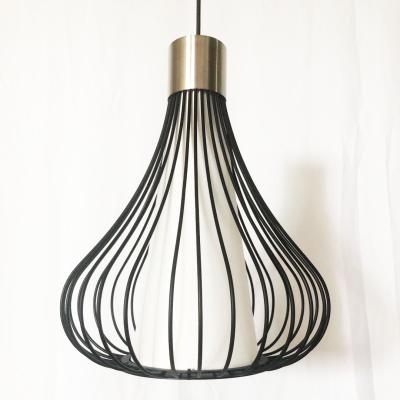 China Hotel Hotel Modern Wind Black Chandelier, Hollow Birdcage Lampshade for sale