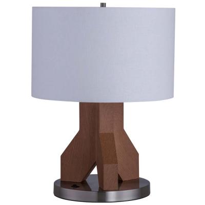 China Modern luxury iron hotel decor bedside fabric shade metal table lamps reading lights for bedroom for sale