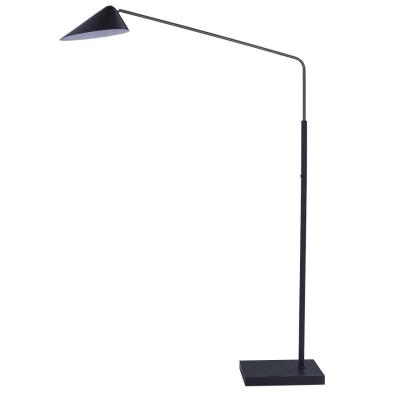 China Modern LED Floor Lamp Halogen Matte Black Light Body Hotel Engineering Living Room Bedroom Custom Lamps for sale