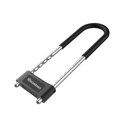 China IP65 Waterproof Folding Bike Lock IOT Bike Lock Digital U Bike Lock Waterproof Smart Lock for sale