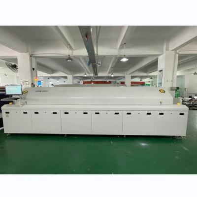 China 8 Zone Lead Free Reflow Oven Machine Air/Nitrogen SMT PCB Reflow Oven Machine 0802 for sale