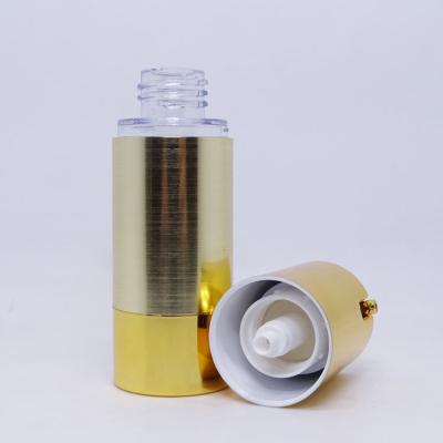 China Original Factory AS Plastic 10ml 15ml 20ml Airless Bottle 30ml Gold Storage Bottles Pump Airless Cosmetic Bottles Packaging Serum for sale