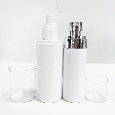 China Recyclable Plastic Lotion Pump Bottle Cosmetic Bottle Shampoo And Shower Gel Cosmetic Flat Shoulder Frosted Packaging Bottle for sale