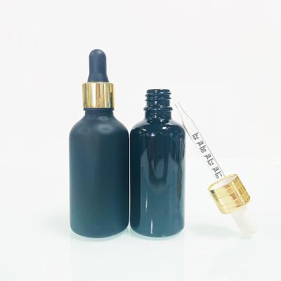 China Wholesale Cosmetic 30ml 50ml 100ml Black Frosted Glass Dropper Bottle For Essential Oil 30ml for sale