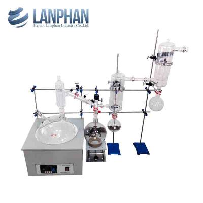 China 20 Liter Short Path Distillation Equipment Fractional Glass Distillation Kit for sale