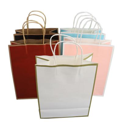 China Recyclable Custom Design Manufacturers Fast Food Take Away Simple Square Paper Bag for sale