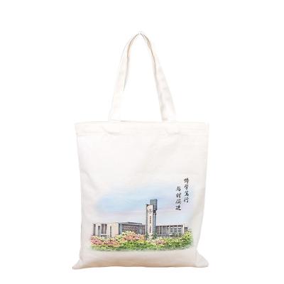 China Wholesale Custom Handled Promotional Plain Big Logo Canvas Bag Manufacturer for sale