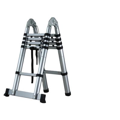 China Folding Folding Ladders 3.8m (12ft6) Aluminum Telescopic Climb Ladder / Stabilizer Bar / Carry Bag for sale