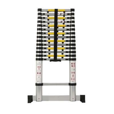 China Folding Ladders Safety Tightly 15 Treads Stand Telescopic Ladder Rubber Feet for sale